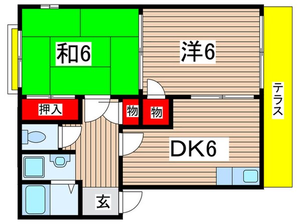 ドミ－ルエ－デンＣ棟の物件間取画像